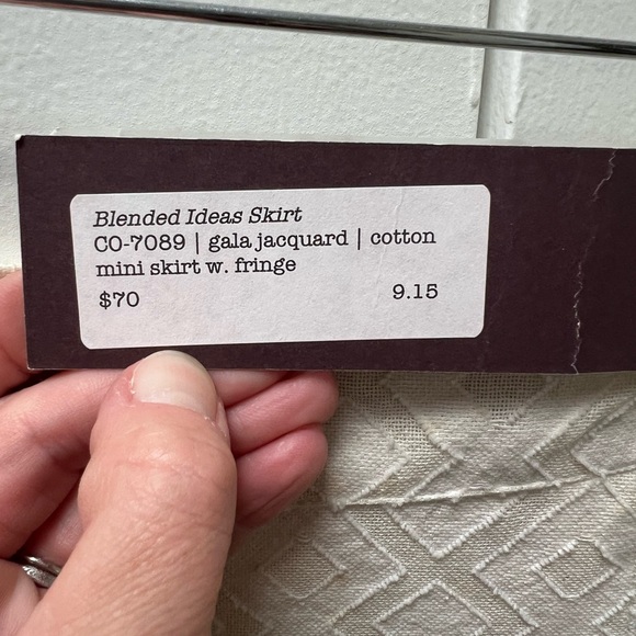 NWT Vintage Chloe Oliver fully lined Blended Ideas skirt with fringe in sz S - Picture 7 of 8